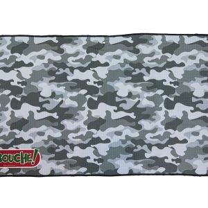 grey camouflage golf towel