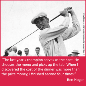 Ben Hogan funny Masters quote