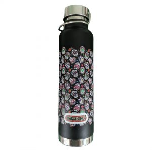 black sugar skull water bottle