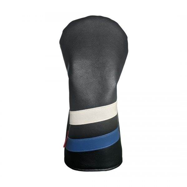 black with white and blue stripe