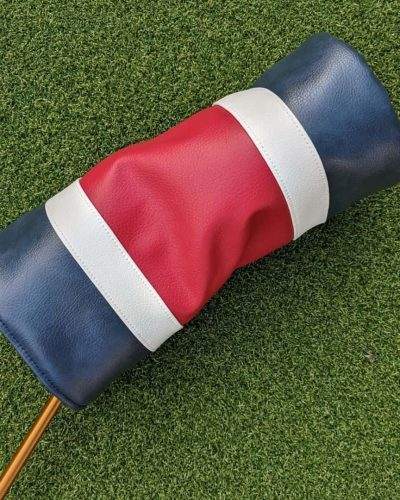 Red white and Blue striped head cover