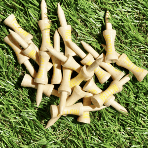 yellow castle golf tee bamboo 45mm