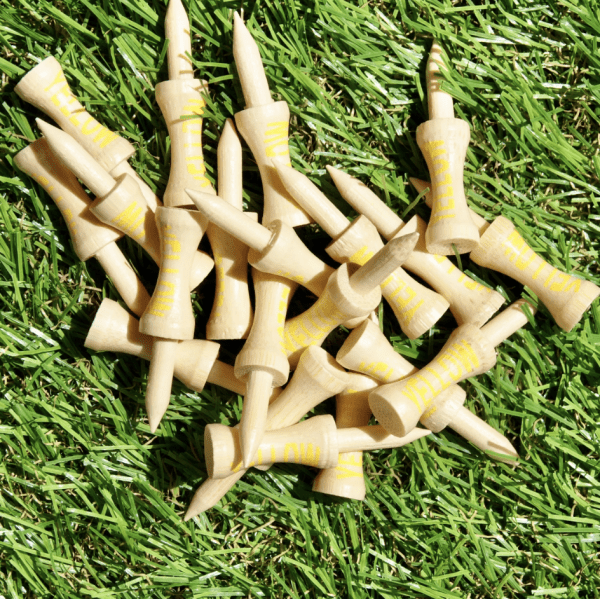 yellow castle golf tee bamboo 45mm