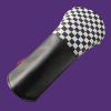 Black and white chequered flag driver head cover