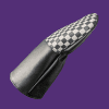 Black and white chequered flag driver head cover